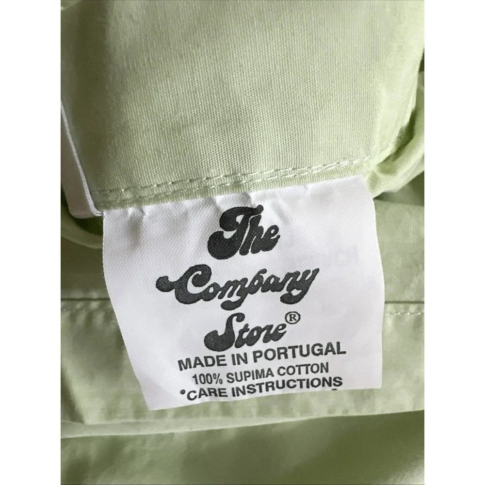 The Company Store Cotton PERCALE Twin Duvet Cover, Celery Green, 300 TC, NWT